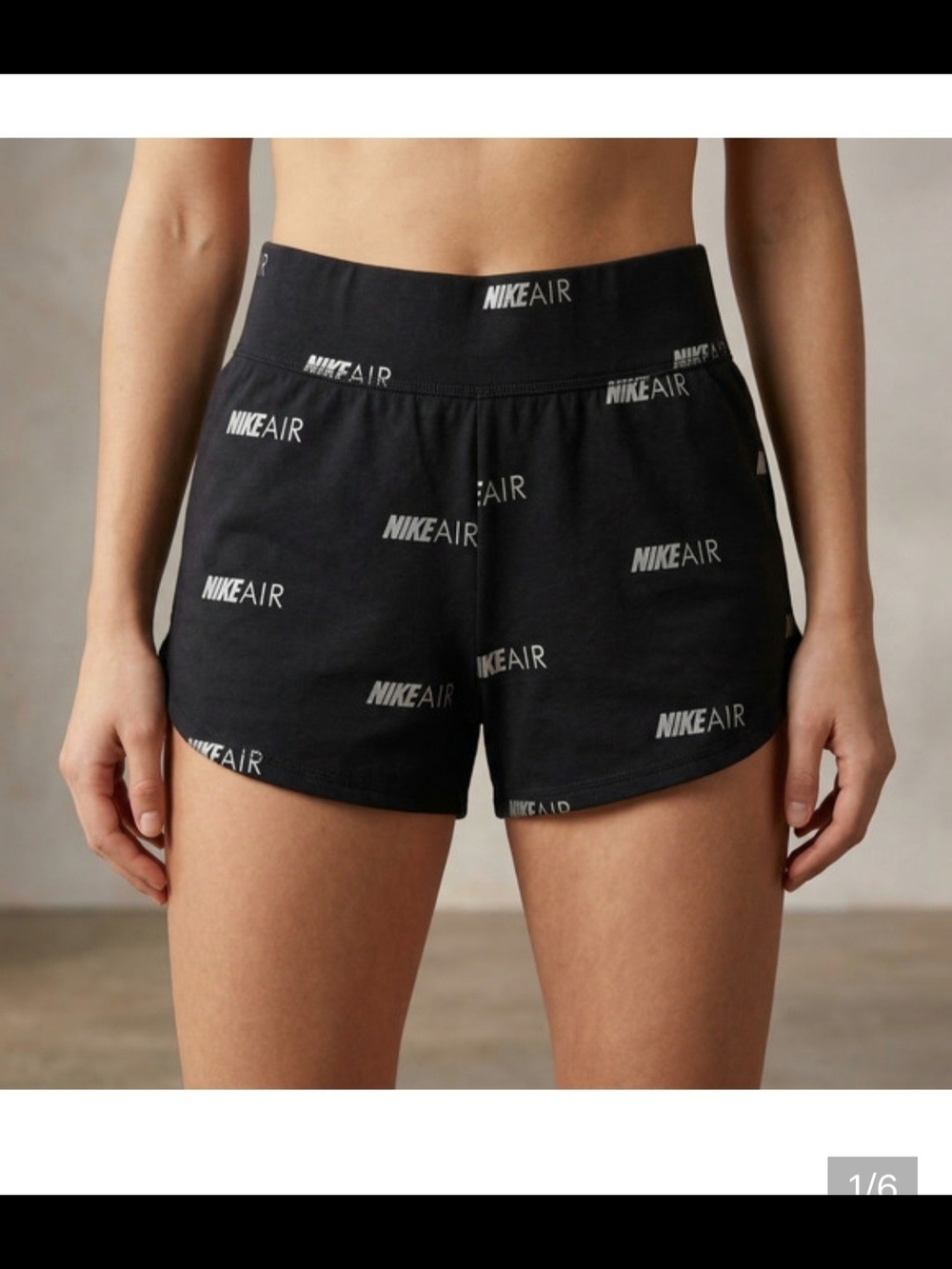 Nike Air Women's Black Logo Athletic Shorts